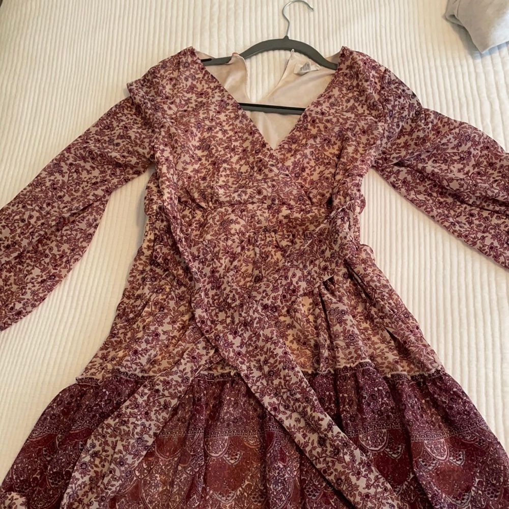 Floral pink and purple dress. Worn once.